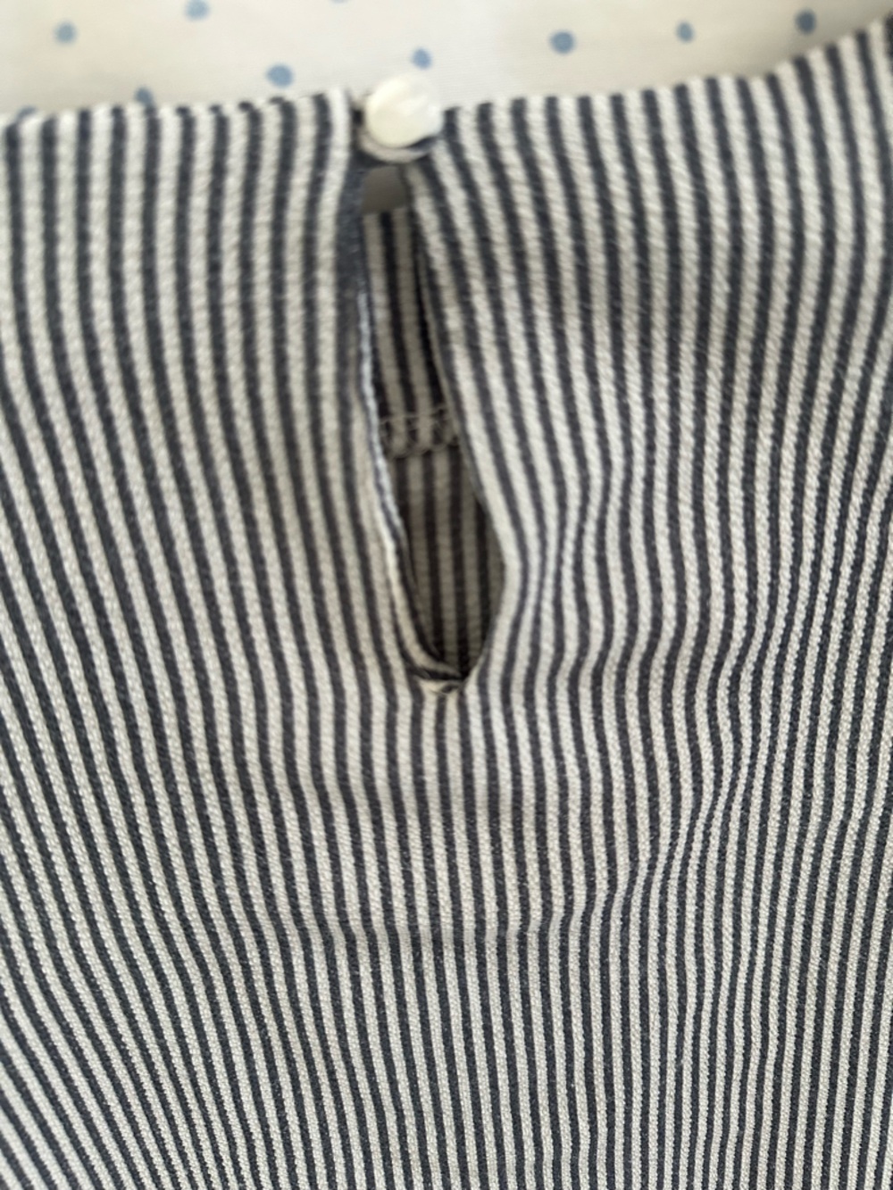 Monteau Los Angeles Striped Ruffle Sleeve Blouse Small Work Top - Picture 4 of 5